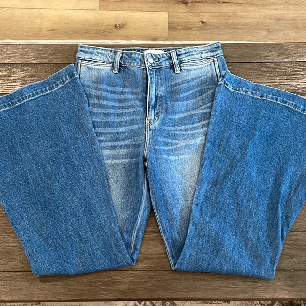Kancan ultra high rise super flare jeans size 28